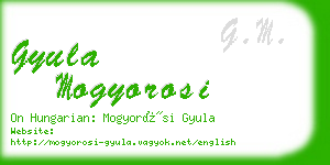 gyula mogyorosi business card